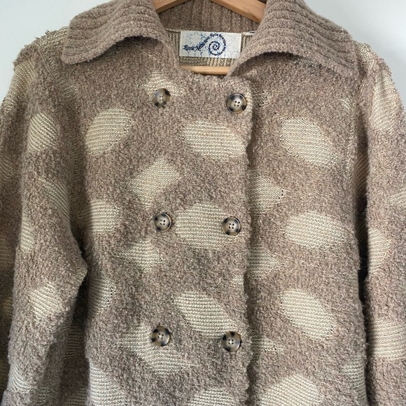 Anthropologie Rosie Neira Intarsia Lattice Double Breasted Cardigan - Picture 3 of 8